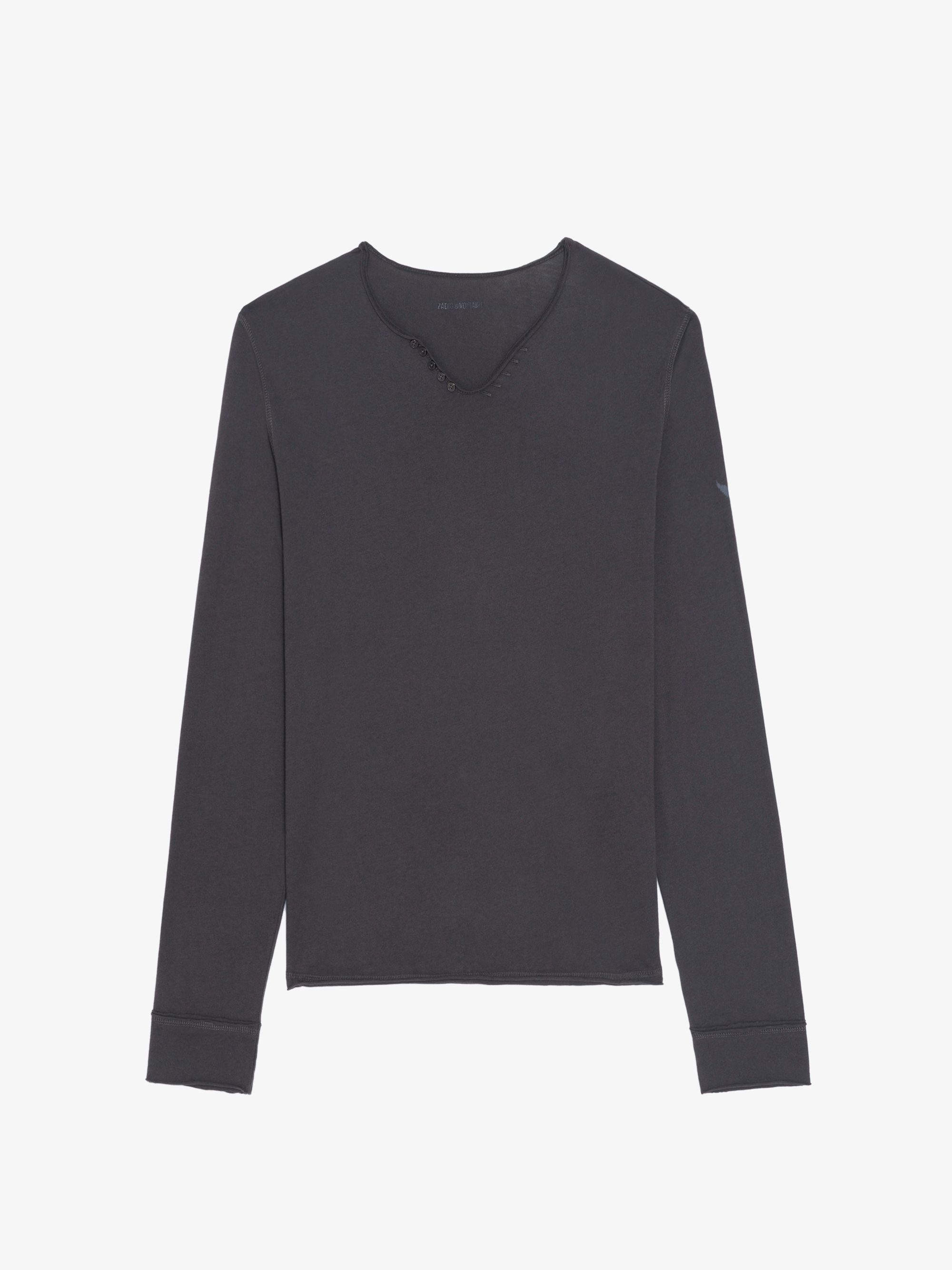 Monsatir Henley T-shirt - Long-sleeved henley t-shirt-style T-shirt.